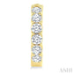 3 Ctw Inside-Out Embellished Round Cut Diamond Hoop Earrings in 14K Yellow Gold