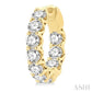 5 Ctw Inside-Out Embellished Round Cut Diamond Hoop Earrings in 14K Yellow Gold