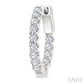 1 Ctw Inside-Out Embellished Round Cut Diamond Hoop Earrings in 14K White Gold