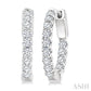 1 Ctw Inside-Out Embellished Round Cut Diamond Hoop Earrings in 14K White Gold