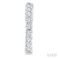 1 Ctw Inside-Out Embellished Round Cut Diamond Hoop Earrings in 14K White Gold