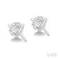 1 1/2 Ctw Round Cut Diamond Martini Stud Earrings in 14K White Gold