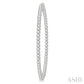 5 Ctw Inside-Out Round Cut Diamond 2-Inch Hoop Earrings in 14K White Gold