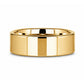ARI Flat Gold-Plated Tungsten Ring - 4mm - 8mm