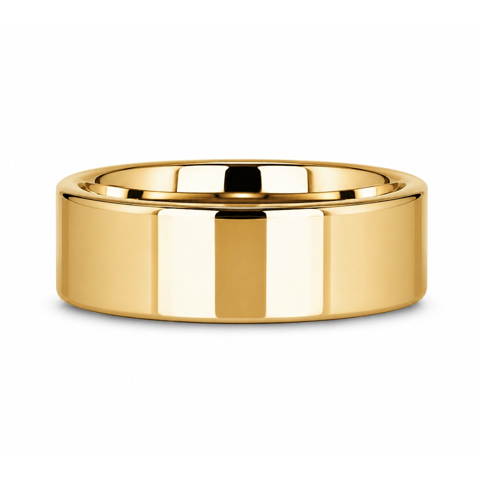 ARI Flat Gold-Plated Tungsten Ring - 4mm - 8mm