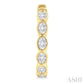 1 1/10 Ctw Bezel Set Oval Cut Diamond Fashion Hoop Earrings in 14K Yellow Gold
