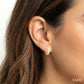 1/3 Ctw Round Cut Diamond Mosaic Hoop Earrings in 10K Yellow Gold