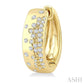 1/3 Ctw Round Cut Diamond Mosaic Hoop Earrings in 10K Yellow Gold
