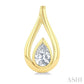 1/2 Ctw Nested Tear Drop Pear Cut Diamond Fashion Earrings in 14K Yellow Gold
