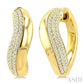 1/2 Ctw Round Cut Diamond Aeris Gold Fashion Hoop Earrings in 14K Yellow Gold