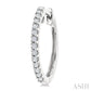 1/5 Ctw Round Cut Diamond Hoop Earrings in 10K White Gold