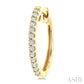 1/5 Ctw Round Cut Diamond Hoop Earrings in 10K Yellow Gold