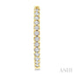 1/5 Ctw Round Cut Diamond Hoop Earrings in 10K Yellow Gold