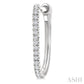 1/10 Ctw Round Cut Diamond Fashion Hoop Earrings in 10K White Gold