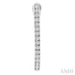1/10 Ctw Round Cut Diamond Fashion Hoop Earrings in 10K White Gold