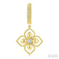 1/6 Ctw Blossom Round Cut Diamond Fashion Drop Earrings in 10K Yellow Gold