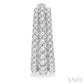 1/2 Ctw Triple Row Round Cut Diamond Huggie Petite Earrings in 14K White Gold