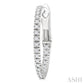 1/6 Ctw Inside & Outside Round Cut Diamond Hoop Earrings in 10K White Gold