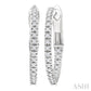 1/6 Ctw Inside & Outside Round Cut Diamond Hoop Earrings in 10K White Gold