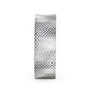 NOBLE Silver Cross-Hatched Finish Flat Style Wedding Band - 4mm & 8mm