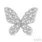 1/5 Ctw Butterfly Motif Round Cut Diamond Petite Fashion Earrings in 10K White Gold
