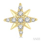 1/10 Ctw Star Round Cut Diamond Petite Earrings in 10K Yellow Gold