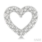 1/10 Ctw Heart Cutout Round Cut Diamond Petite Fashion Earrings in 10K White Gold