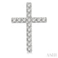 1/10 Ctw Cross Round Cut Diamond Petite Fashion Earrings in 10K White Gold
