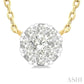 1/10 Ctw Lovebright Petite Round Shape Round Cut Diamond Fashion Pendant With Chain in 10K Yellow Gold