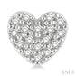 1/10 Ctw Heart Charm Round Cut Diamond Petite Fashion Earrings in 10K White Gold