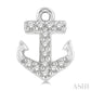 1/10 Ctw Anchor Round Cut Diamond Petite Fashion Earrings in 10K White Gold