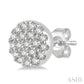 1/8 Ctw Disc Shape Round Cut Diamond Petite Fashion Earrings in 10K White Gold