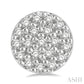 1/8 Ctw Disc Shape Round Cut Diamond Petite Fashion Earrings in 10K White Gold