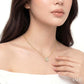 1/8 Ctw Disc Shape Round Cut Diamond Petite Fashion Pendant With Chain in 10K Yellow Gold