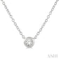 1/10 Ctw Bezel Round Cut Diamond Petite Fashion Pendant With Chain in 10K White Gold