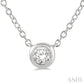 1/10 Ctw Bezel Round Cut Diamond Petite Fashion Pendant With Chain in 10K White Gold