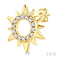 1/10 Ctw Petite Sun Round Cut Diamond Fashion Stud Earrings in 10K Yellow Gold