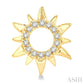 1/10 Ctw Petite Sun Round Cut Diamond Fashion Stud Earrings in 10K Yellow Gold