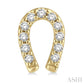 1/10 Ctw Horseshoe Charm Round Cut Diamond Petite Earrings in 10K Yellow Gold