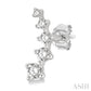 1/10 Ctw Round Cut Diamond Petite Fashion Climbers in 10K White Gold