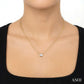 1/6 Ctw Petite East-West Bezel Set Emerald Cut Diamond Fashion Pendant With Chain in 10K Yellow Gold