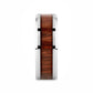 HALIFAX Tungsten Wedding Band with Bevels and Black Walnut Wood Inlay - 4mm - 12mm - 8mm