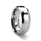 CHICAGO Tungsten Carbide Ring with Oval Facets - 8 mm