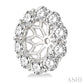 1 1/2 Ctw Round Cut Diamond Earrings Jacket in 14K White Gold
