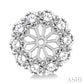1 1/2 Ctw Round Cut Diamond Earrings Jacket in 14K White Gold