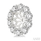 1 Ctw Round Cut Diamond Earrings Jacket in 14K White Gold
