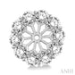 1 Ctw Round Cut Diamond Earrings Jacket in 14K White Gold