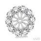 1 Ctw Round Cut Diamond Earrings Jacket in 14K White Gold