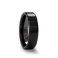 CITAR Polished Finish Black Ceramic Ring with Beveled Edges - 4mm - 12mm - 8mm