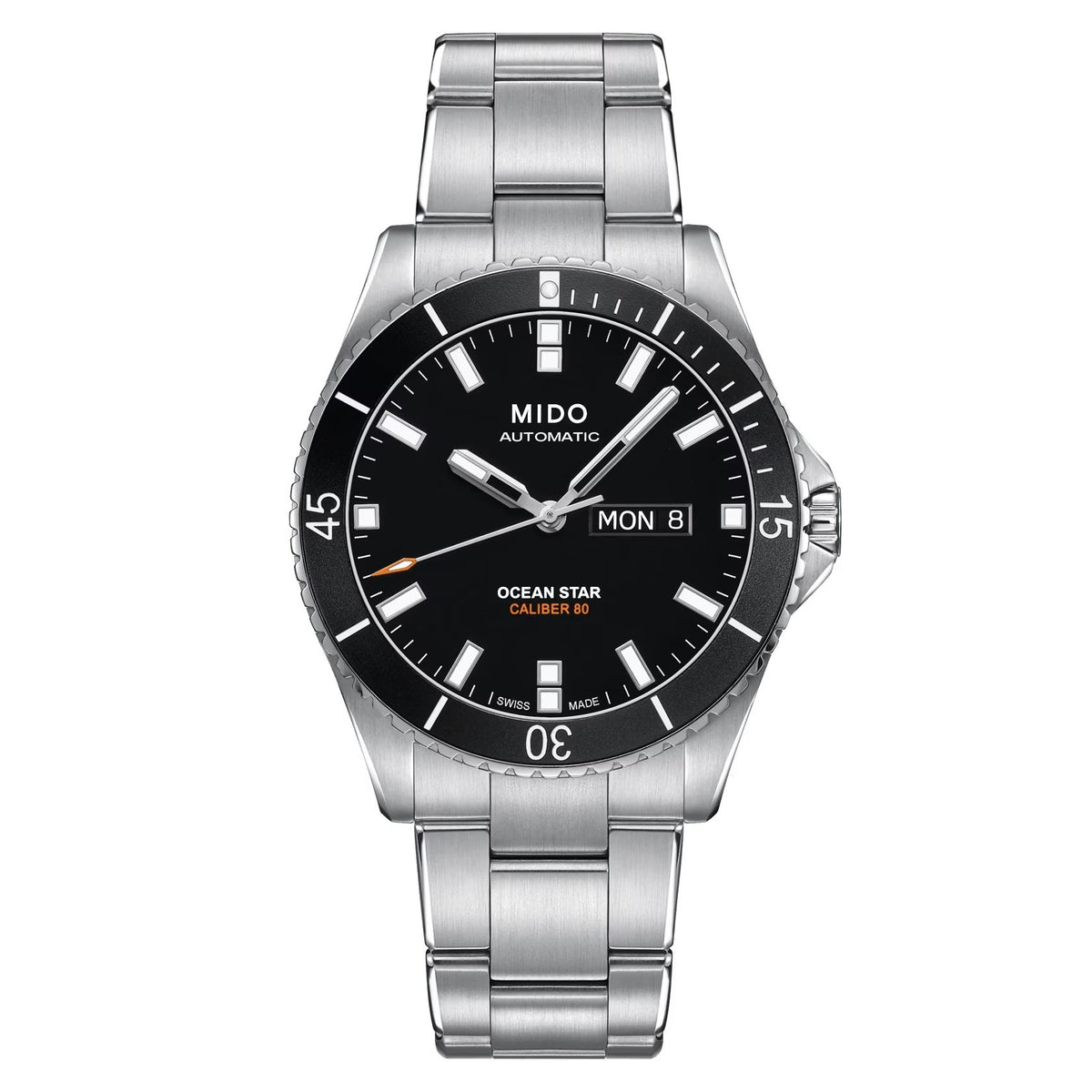 Mido Ocean Star Captain — Stainless Steel / Black Dial